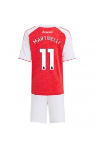 Arsenal Gabriel Martinelli #11 Jalkapallovaatteet Lasten Kotipeliasu 2025-26 Lyhythihainen (+ Lyhyet housut)